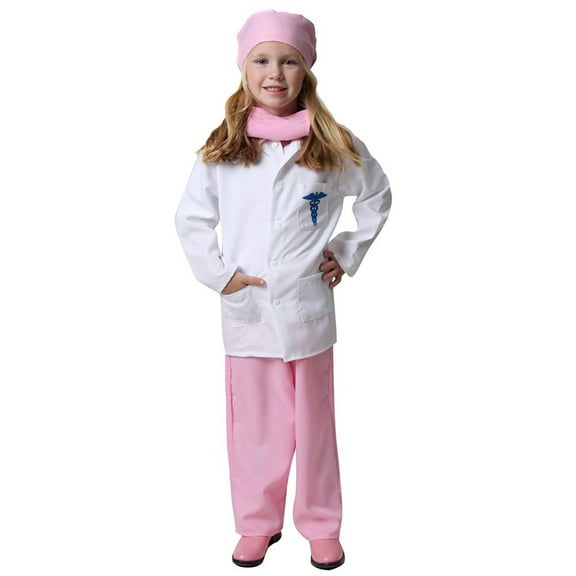 Doctor Deluxe Costume Set (Choose Color and Size) (4/6, Pink)