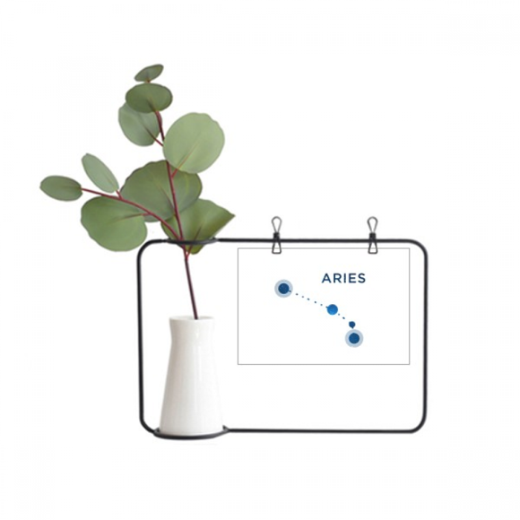 Aries Constellation Sign Zodiac Metal Picture Frame Cerac Vase Decor