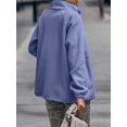 thumbnail image 2 of REDHOTYPE Women's Button Long Sleeve Brushed Jacket Coats with Pockets, 2 of 4