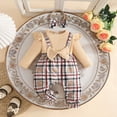 thumbnail image 6 of mgoYE Newborn Infant Baby Girl Clothes Fall Winter Long Sleeve Bubble Romper Plaid Bow One Piece Jumpsuit Cute Outfits, 6 of 9