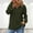 Army Green, variant on Shirts for Women Casual Waffle Knit V Neck Collared Long Sleeve Shirt Button Tunics Tops Gray S