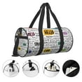 thumbnail image 5 of Gaeub Hello Lightweight Travel Cylinder Bag Gym Tote Bag Sports Training Duffle Bag with Pockets and Straps, 5 of 8