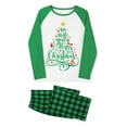 thumbnail image 3 of Family Matching Christmas Pajamas, StarLetter Print Long-Sleeved Tops + Plaid Pattern Trousers Sleepwear Outfits, 3 of 10