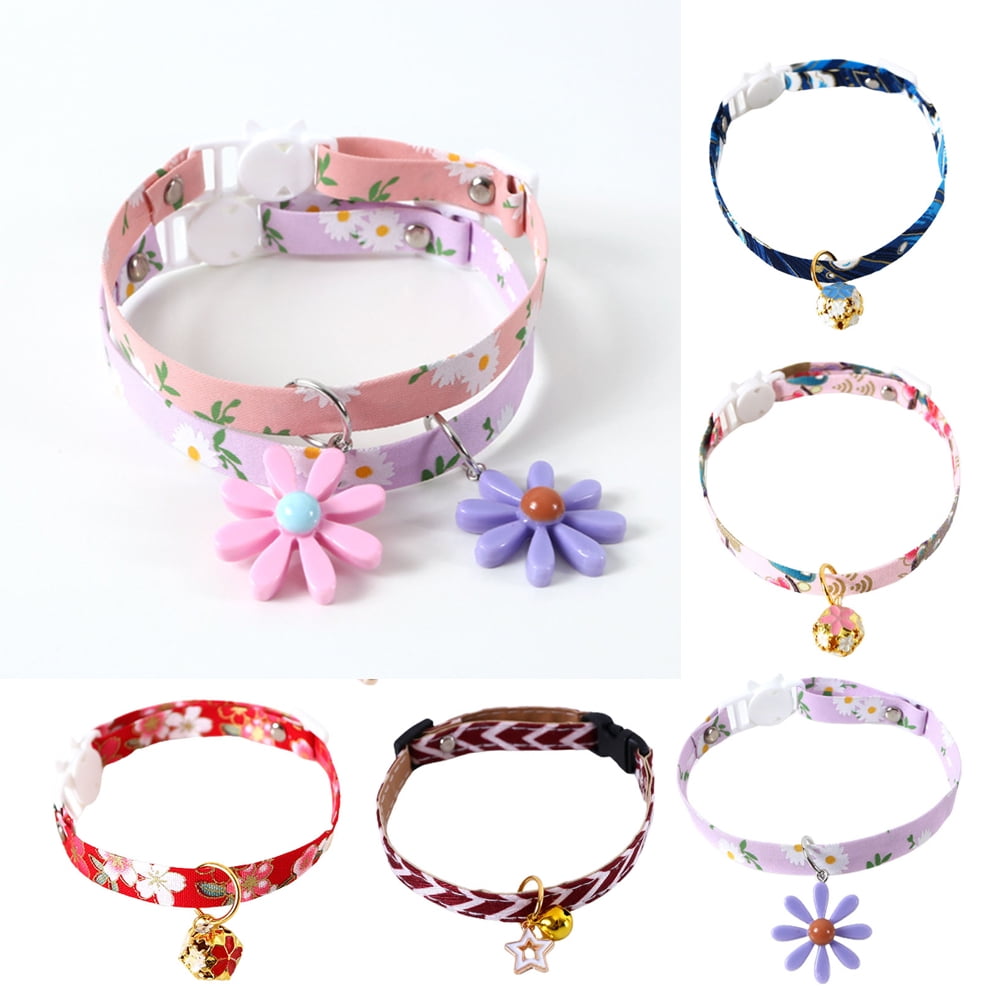 Ludlz Breakaway Cat Collar with Bell, Safety Adjustable Cat Collars,for Pet Puppy Cat Kitten Bunny