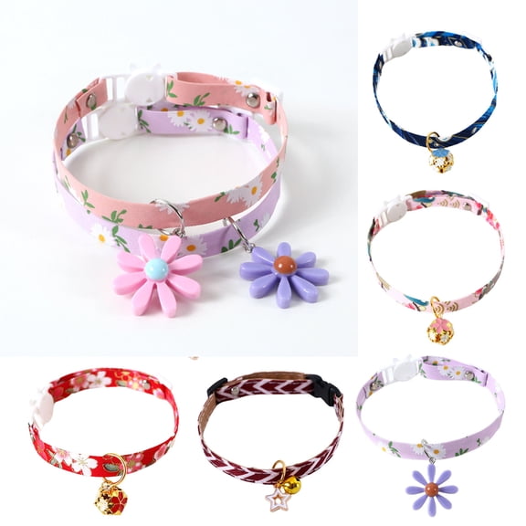 Ludlz Breakaway Cat Collar with Bell, Safety Adjustable Cat Collars,for Pet Puppy Cat Kitten Bunny
