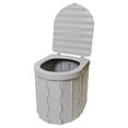 thumbnail image 2 of Inodoro portátil, Inodoro plegable para acampar, Caja de almacenamiento, Inodoro de emergencia, Cubo, Inodoro de viaje con tapa para viajes largos, Gris, 2 of 8