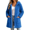 thumbnail image 2 of Ihhxva Women's Cardigan Sweater Hooded Warm Winter Coat Loose Fit Multi-Pockets Long Sleeve Cozy Casual Cold Weather Outings S-2XL, 2 of 8