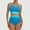 Blue, variant on VBTAPA Womens High Waisted Bikini Sets Sporty Crop Top with Bottom Color Block Swimwear Vintage Two Piece Bathing Suits Lightning Sales of The Day Black Pink L