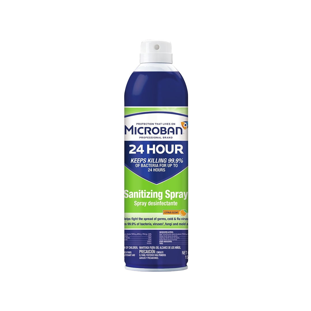 Microban 24 hour Disinfectant Spray- Citrus Scent- Case of 6