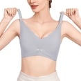 thumbnail image 2 of Smooth V Bras for Women Breathable Liftup Air Bra White Sports Bra Top No Underwire Comfort Push up Bras, 2 of 4