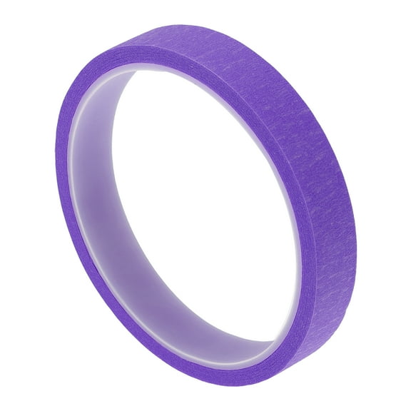 Unique Bargains 1 Pc 0.6 Inches x 10.9 Yards Painters Tape Masking Tape Car Paint No Residue Crepe Paper Purple