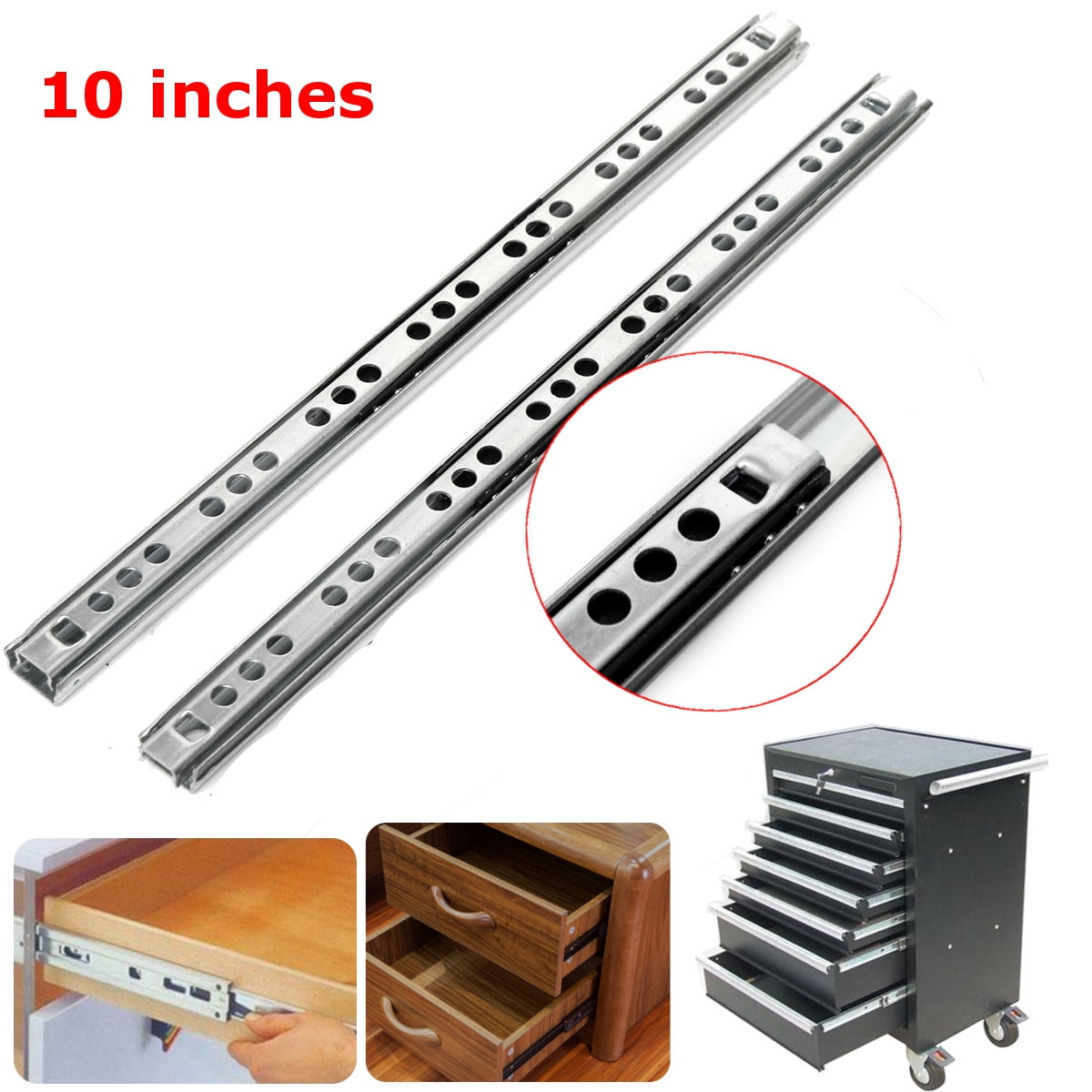 180mm406mm Heavy Runners Ball Bearing Drawer Slides Rail Telescopic