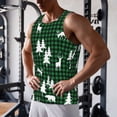 thumbnail image 5 of Logiee Christmas tree green plaid Print Men's Workout Tank Top,Quick Dry Workout Tank Top,Gym Muscle Tee,Fitness Bodybuilding Sleeveless T Shirt-3X-Large, 5 of 7