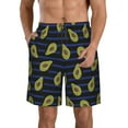 thumbnail image 2 of Uemuo Avocado Pattern Men's Swim Trunks Hawaiian Beach Bathing Suit Swimsuits Beach Quick-Dry Shorts with Pockets-XX-Large, 2 of 9
