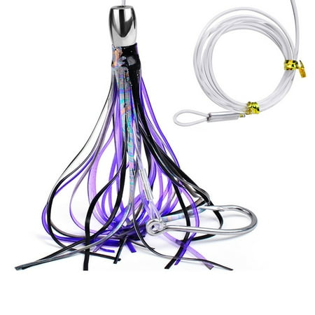 1pcs 65g/100g Resin Head Octopus Soft Skirt Lure Deep-Sea Boat Fishing Big Trolling Bait For Tuna For -Wahoo Fast Sinking Tools