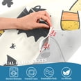 thumbnail image 3 of Yayeee Kitchen Curtains Tier Pair Light Filtering 27"x24" Rod Pocket Short Cafe Window Panel, Halloween Smiley Ghosts, 3 of 7