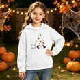 thumbnail image 6 of MKOSPLRT 3-14 Years Girls' Halloween Hoodie Kids Halloween Light Fleece Sweatshirts Spooky Season Graphic Pullover Tops with Pocket, 6 of 10