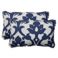 thumbnail image 1 of Pillow Perfect 500065 Bosco Navy Rectangle Throw Pillow (Set of 2), 1 of 1