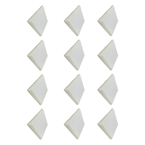 Bearachild 12 piezas Home Studio Sound Absorbing Block Piano Room Panel de reducción de ruido insonorizado Ladrillos Decoración montada en la Decoración del hogar Blanco