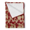 thumbnail image 2 of Vintage Soft Flannel Fleece Blanket, Romantic Red Rose Blooms with Sketches Classical Valentines Day Inspired, Cozy Plush for Indoor and Outdoor Use, 50" x 70", Red Khaki Sand Brown, by Ambesonne, 2 of 5