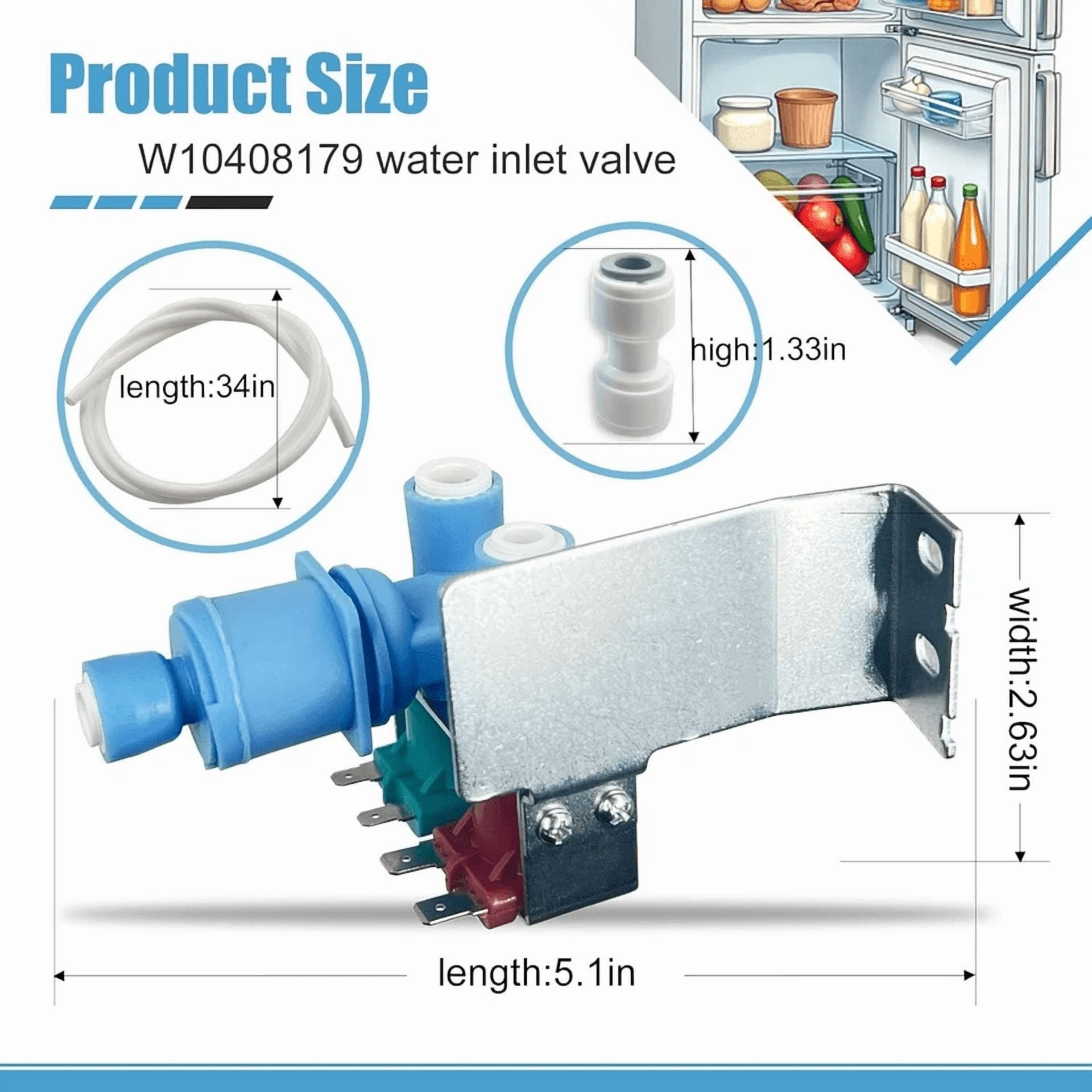 IMV708 For W10408179 Whirlpool Kitchenaid Kenmore Refrigerator Water Valve US