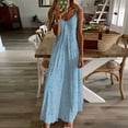 thumbnail image 2 of ZVAVZ Beach Dresses for Women 2025 Vacation,Women Vinatge Floral Sleeveless Maxi Sun Dress Strap V Neck Ankle Casual Long Dresses Multicolor,2XL, 2 of 6