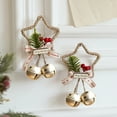 thumbnail image 5 of Taicans Christmas Ornament Pentagram Bells Ornament,5.91x3.54x1.57in,Handmade Festive Decor with Crisp Sound,Multi-Use for Tree/Wall/Gift - Merry Christmas Design, 5 of 6