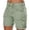A-Green105, variant on Multi Pocket Cargo Shorts for Women Rolled Hem Casual Outdoor Everyday Trunks