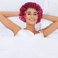 thumbnail image 3 of Women's Double Layer Reversible Silky Satin Headscarf Sleeping Bonnet Hair Wrap Cap Hat Headband, 3 of 4