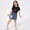 Black, variant on FSYBOA Girls Summer Outfit Sets , Shorts Sleeves Elastic Waist Fashion Casual Kids Clothing Set Pink Size 6 T