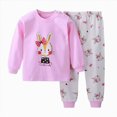 thumbnail image 4 of SPMGOYV Toddler Baby Girl Outfits Graphic Long Sleeve Print Tops + Pants Set Toddler 2Pcs Fall Winter Clothes,6-12 M, 4 of 4