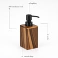 thumbnail image 4 of Bath Hand Soap & Lotion Dispenser ACACIA 10 FL OZ Brown and Black, 4 of 10
