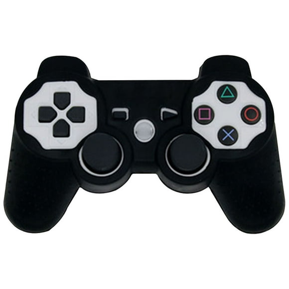 YUNDAP Contrôleur Peau Silicone Grip Étui pour Playstation 3 Dualshock Manettes de Jeu Sans Fil Noir