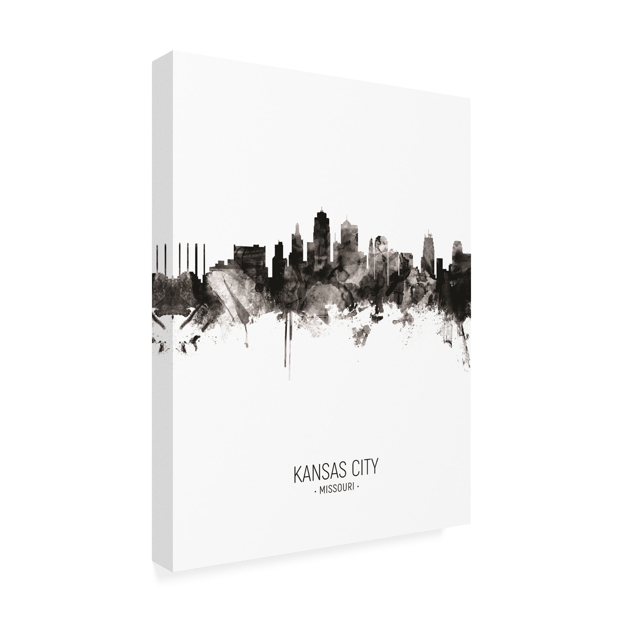Trademark Fine Art 'Kansas City Missouri Skyline Portrait II' Canvas Art by Michael Tompsett