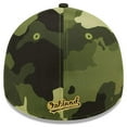 thumbnail image 4 of Men's New Era Camo Oakland Athletics 2022 Armed Forces Day 39THIRTY Flex Hat, 4 of 6