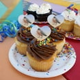 thumbnail image 4 of Robin Watercolor Northeastern Bird Heart Love Cupcake Picks Toppers Decoration Set of 6, 4 of 6