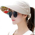 thumbnail image 2 of Dalrosia Women Sun Visor Hats UV Protection Caps Summer Wide Brim Beach Ha, 2 of 7