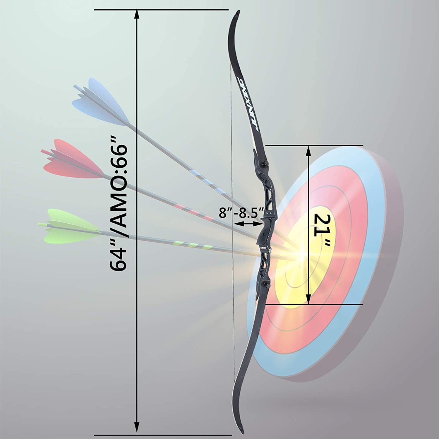 66" Metal Riser Takedown Recurve Bow Adult Archery Competition Athletic Bow Weights 20 22 24 26 28 30 32 34 36 LB Right Handed Archery Kit