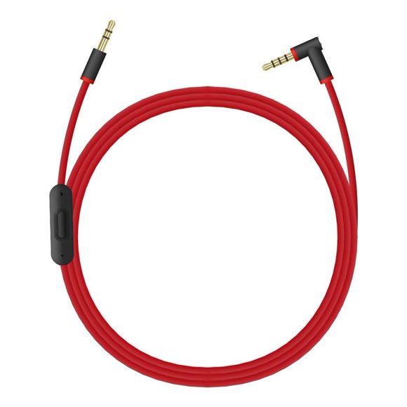 HAHDAXIA Beats Headphones Cord, 3.5mm Beats Replacement Cord, Replacement Audio Cable aux Cord for Beats by Dre Headphones Solo/Studio/Pro/Detox/Wireless/Mixr Headphones(Black/Red)