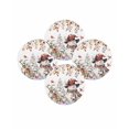 thumbnail image 7 of 13 Inch Round Placemats Set of 4, Christmas Snowman Non Slip Heat Insulation PP Table Mats, Xmas Snowflake Elk Eucalyptus Leaves Washable Place Mats for Kitchen Dining Party Table Decor, 7 of 7