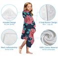 thumbnail image 7 of Pioneer Flower Floral Print Pattern Hooded Bath Towel，50"x30" for Ages 3 To 12 Kids, Quick Dry Lightweight Soft Microfiber Hood Beach Towel Cover Up for Kids, 7 of 7