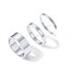 thumbnail image 4 of Juego de 3 anillos de acero inoxidable chapados en oro de 18 quilates al por mayor de Europa y Estados Unidos, anillo apilable de oro simple para mujer, 4 of 4