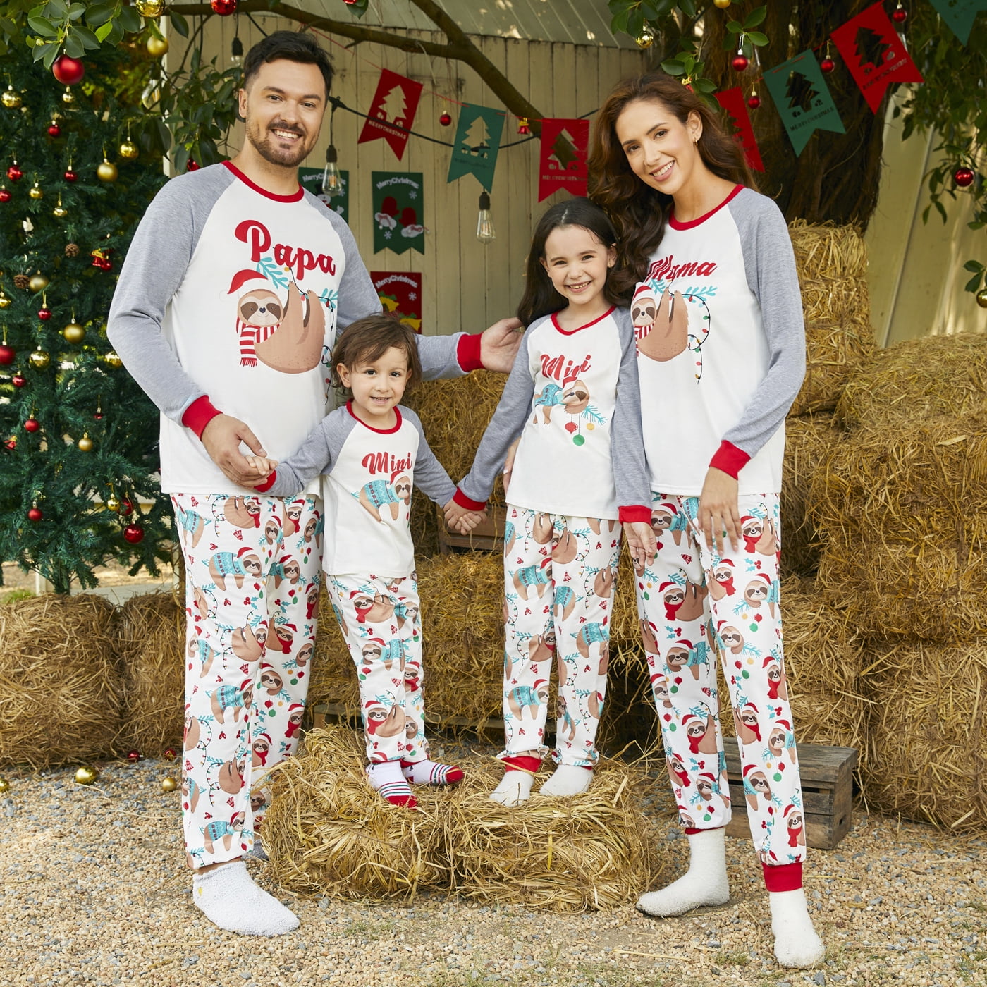 Sloth print pajamas sale