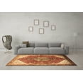 thumbnail image 3 of Ahgly Company Indoor Round Medallion Brown Traditional Area Rugs, 5' Round, 3 of 4