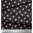 thumbnail image 3 of Soimoi Gray Cotton Voile Fabric Pink Heart Print Sewing Fabric Yard 42 Inch Wide, 3 of 3