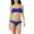 thumbnail image 6 of No Boundaries Juniors Solid Flounce Bandeau Bikini Top, 6 of 8