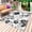 Black, variant on Vintage Flowers Outdoor Rug 4x6 Ft - Reversible Patio Rug Outdoor Camping Rugs, Black White Farmhouse Floral Plants Washable Indoor Outdoor Area Rugs, Non-Slip Outdoor Carpet Runner for Deck/Porch
