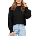 thumbnail image 4 of Levmjia Womens Sweater Soft Warm Winter Loose Blend Solid Color Turtleneck Long Sleeve Knit Top Casual Comfortable Wear, 4 of 8