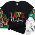 thumbnail image 2 of Love Christmas-ropa Y2k para mujer, Tops Vintage Harajuku para mujer, ropa de calle informal a la moda, camisetas de manga corta con cuello redondo, 2 of 5