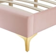 thumbnail image 7 of Platform Bed Frame, Queen Size, Velvet, Pink, Modern Contemporary Urban Design, Bedroom Master Guest Suite, 7 of 7